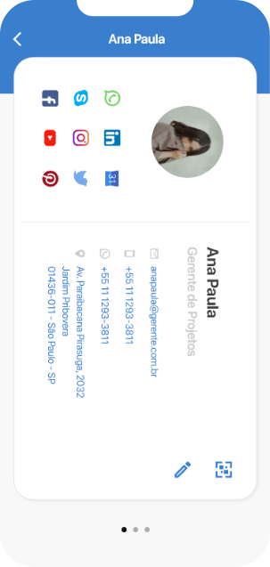 Send messages, send e-mails or call in seconds.